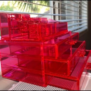 Neon Pink Makeup Organizer